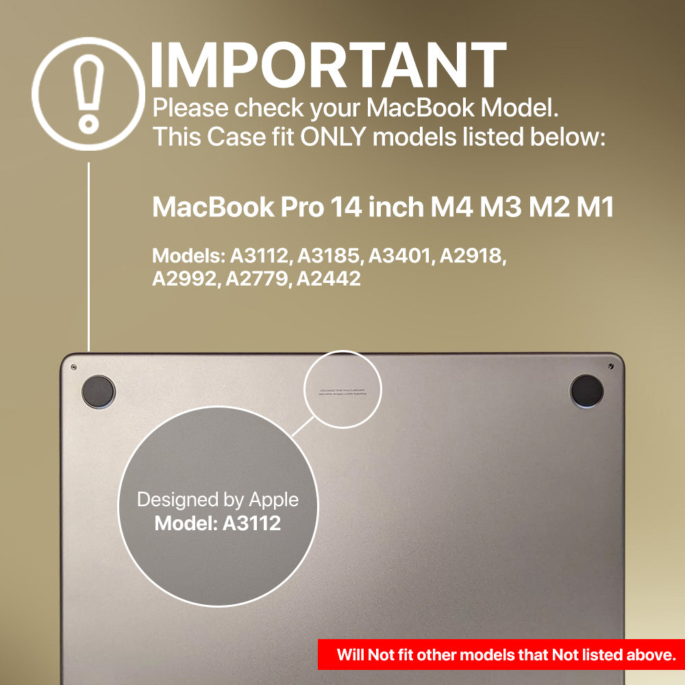 MacBook Pro 14 inch Case Hard Shell Cover - Kuzy