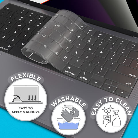 TPU MacBook Pro Keyboard Cover for 14 and 16 inch and MacBook Air 13.6" Release 2023 2022