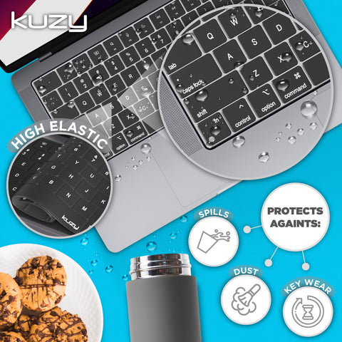 Premium MacBook Pro 14 inch Keyboard Cover - MacBook Pro Keyboard Cover Skin 14 16 inch 2023 2022 M3 M2 M1 A2779 A2442 A2780 A2485 - MacBook Air 15 inch Keyboard Cover 13 A2941 A2681