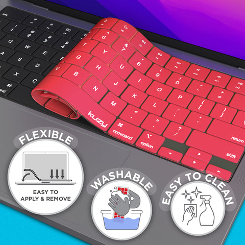 Premium MacBook Pro 14 inch Keyboard Cover - MacBook Pro Keyboard Cover Skin 14 16 inch 2023 2022 M3 M2 M1 A2779 A2442 A2780 A2485 - MacBook Air 15 inch Keyboard Cover 13 A2941 A2681