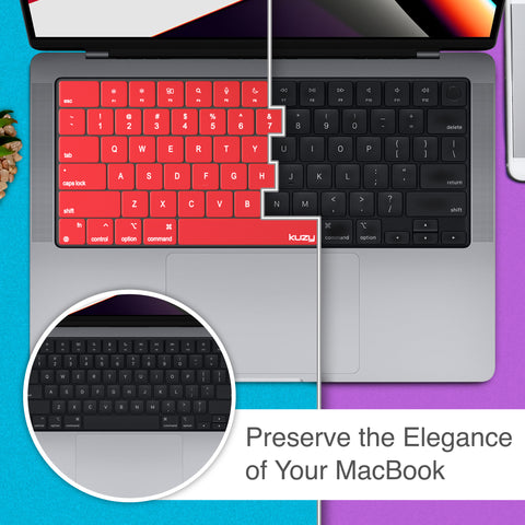Premium MacBook Pro 14 inch Keyboard Cover - MacBook Pro Keyboard Cover Skin 14 16 inch 2023 2022 M3 M2 M1 A2779 A2442 A2780 A2485 - MacBook Air 15 inch Keyboard Cover 13 A2941 A2681