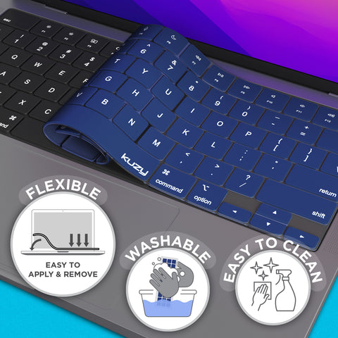 Premium MacBook Pro 14 inch Keyboard Cover - MacBook Pro Keyboard Cover Skin 14 16 inch 2023 2022 M3 M2 M1 A2779 A2442 A2780 A2485 - MacBook Air 15 inch Keyboard Cover 13 A2941 A2681