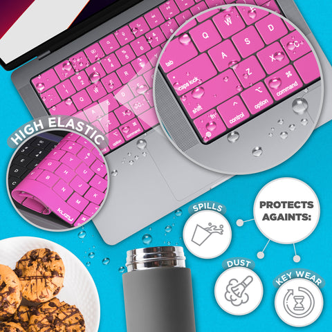 Premium MacBook Pro 14 inch Keyboard Cover - MacBook Pro Keyboard Cover Skin 14 16 inch 2023 2022 M3 M2 M1 A2779 A2442 A2780 A2485 - MacBook Air 15 inch Keyboard Cover 13 A2941 A2681