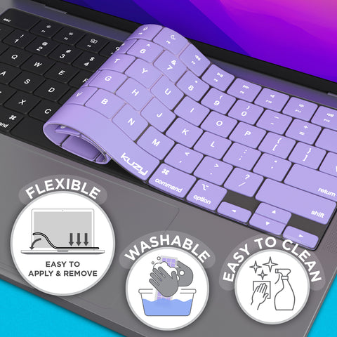 Premium MacBook Pro 14 inch Keyboard Cover - MacBook Pro Keyboard Cover Skin 14 16 inch 2023 2022 M3 M2 M1 A2779 A2442 A2780 A2485 - MacBook Air 15 inch Keyboard Cover 13 A2941 A2681